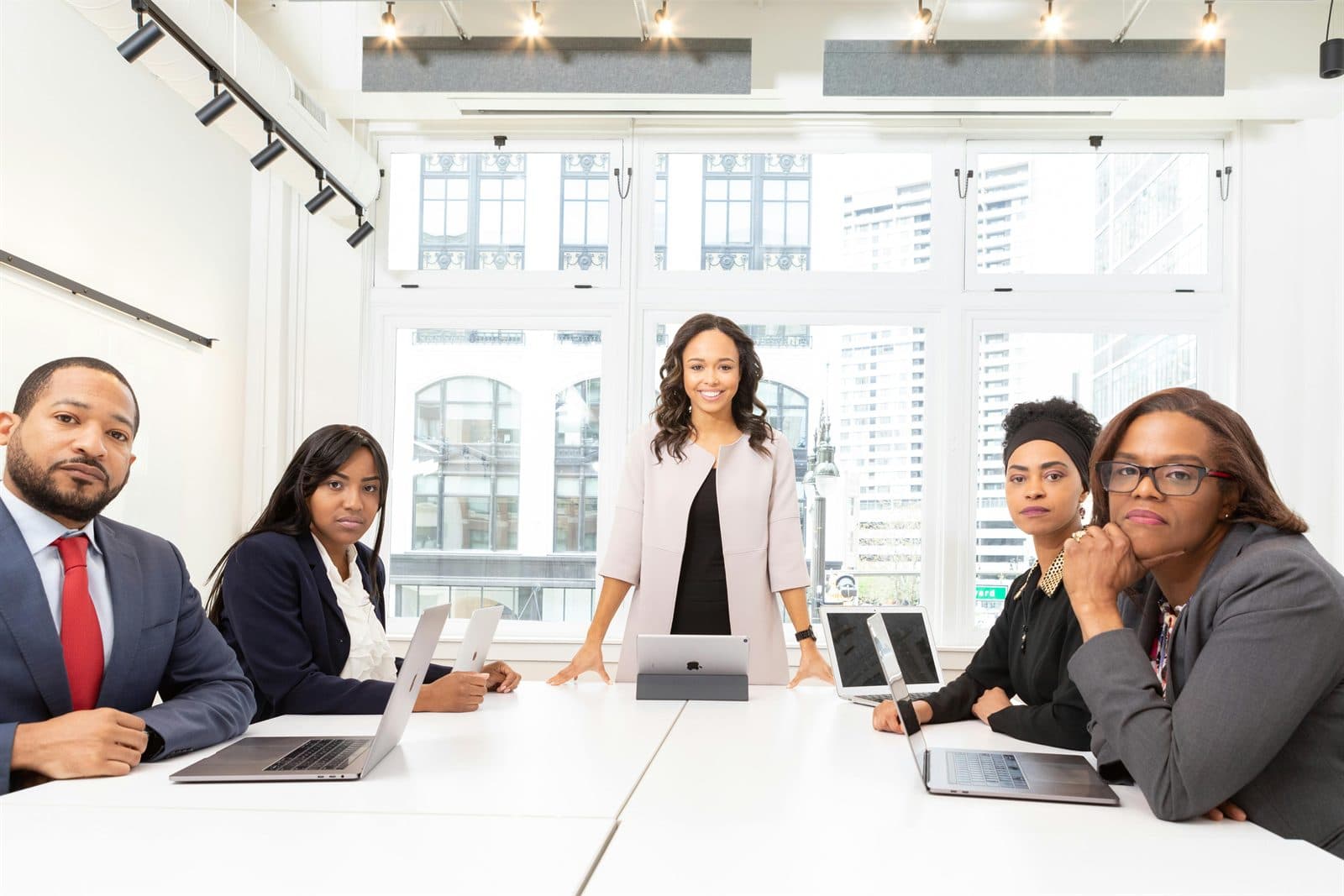 Leadership team in a modern boardroom setting